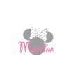Vinilo decorativo minnie + nombre