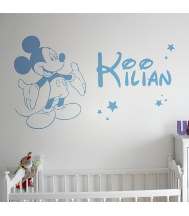 Vinilo decorativo Mickey + nombre