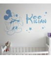 Vinilo decorativo Mickey + nombre