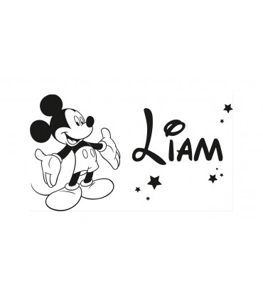 Vinilo decorativo Mickey + nombre