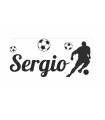 Vinilo decorativo futbolista mas nombre