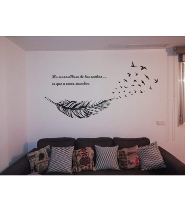 Vinilo decorativo pluma