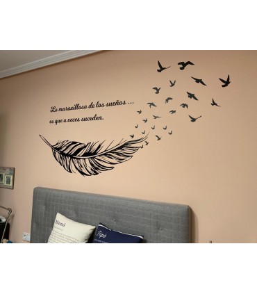 Vinilo decorativo pluma