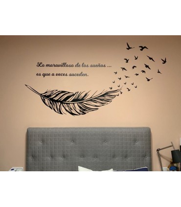 Vinilo decorativo pluma