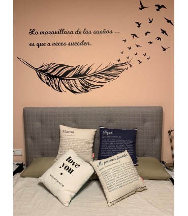 Vinilo decorativo pluma