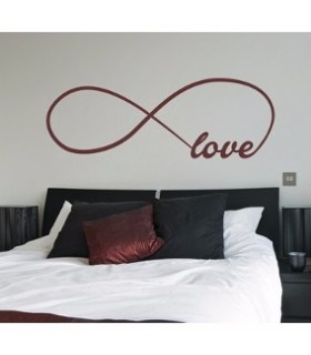 Vinilo decorativo infinito + love